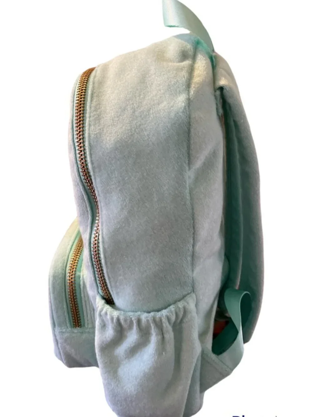 Stoney Clover Lane Terry Cloth Embossed Backpack Light Mint Green new